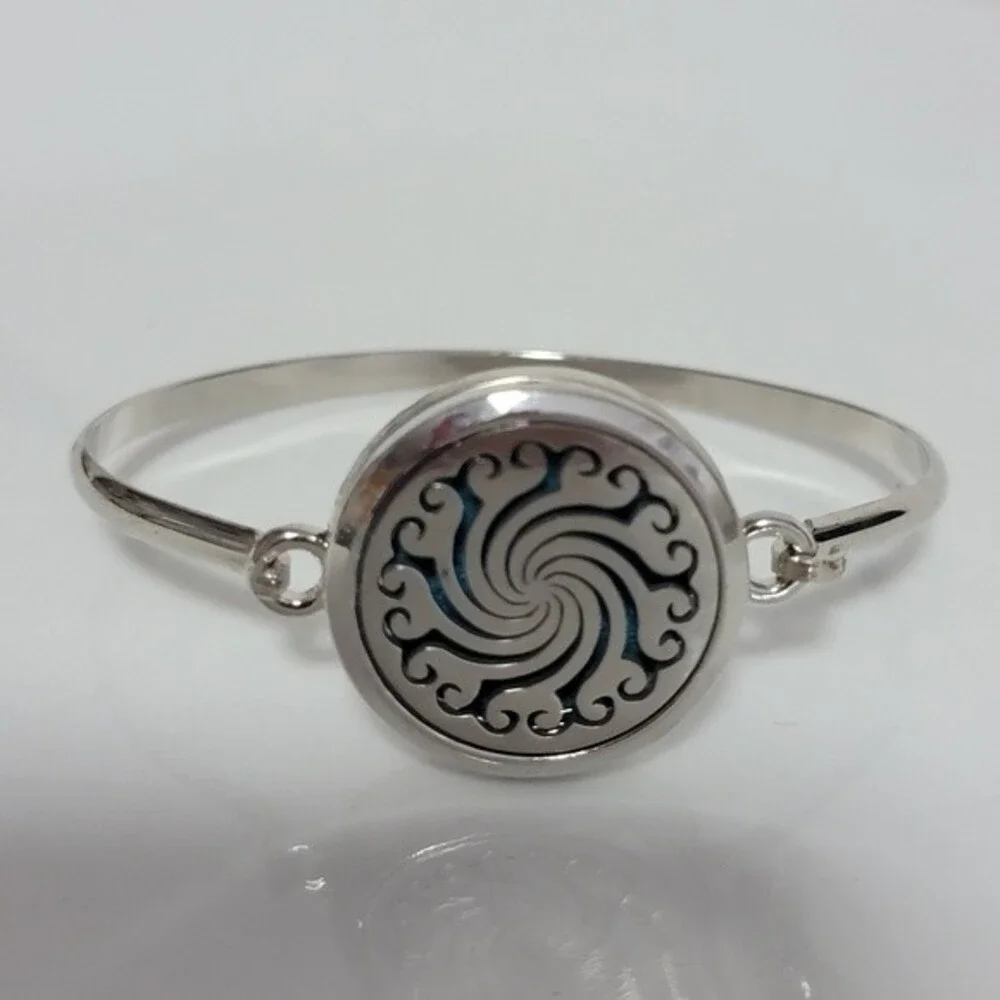 Silver aroma therapy  oil bracelet 7